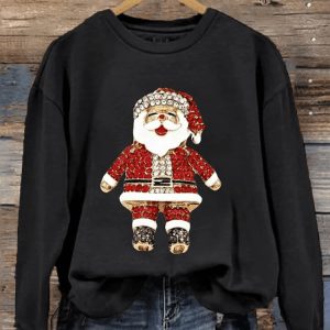 Women’s Christmas Santa Claus Print Casual Sweatshirt