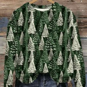 Women’s Christmas Tree Print Sweater