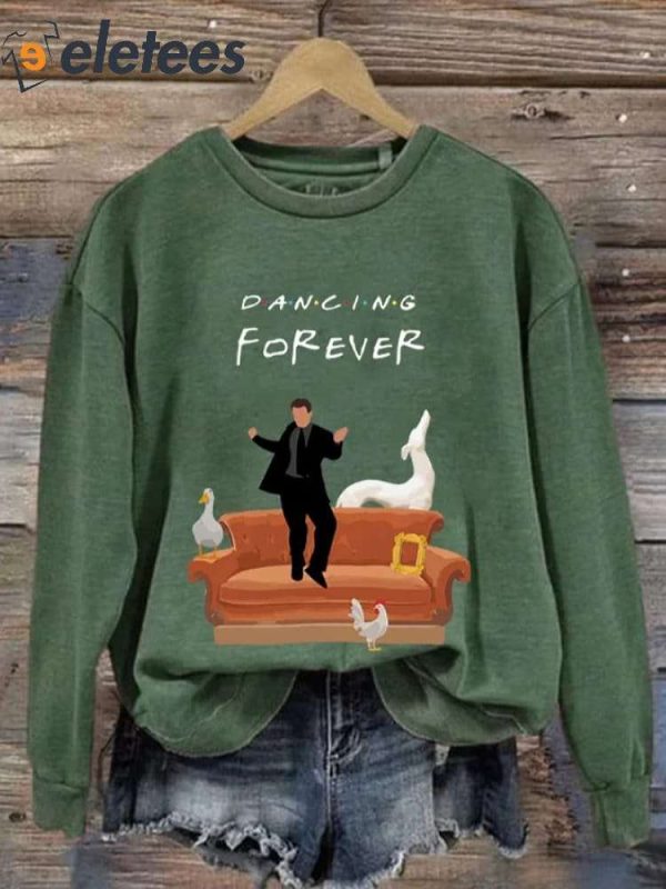 Women’s Dancing Forever Print Casual Sweatshirt