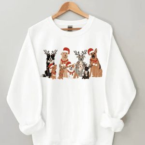 Womens Dog Christmas Print Sweatshirt1
