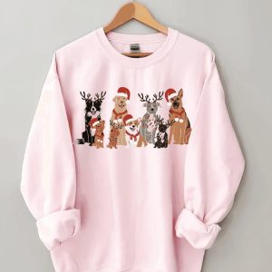 Womens Dog Christmas Print Sweatshirt2