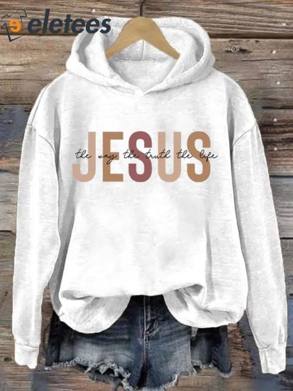 Women’s Faith Print Hoodie Long Sleeve Sweatshirt