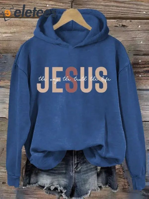 Women’s Faith Print Hoodie Long Sleeve Sweatshirt
