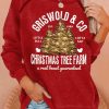 Women’s Griswold & Co Est 1989 Christmas Tree Farm Print Casual Sweatshirt