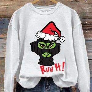 Womens Grnch Run It! Print Sweatshirt1