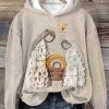 Women’s Nativity Print Christmas Hoodie