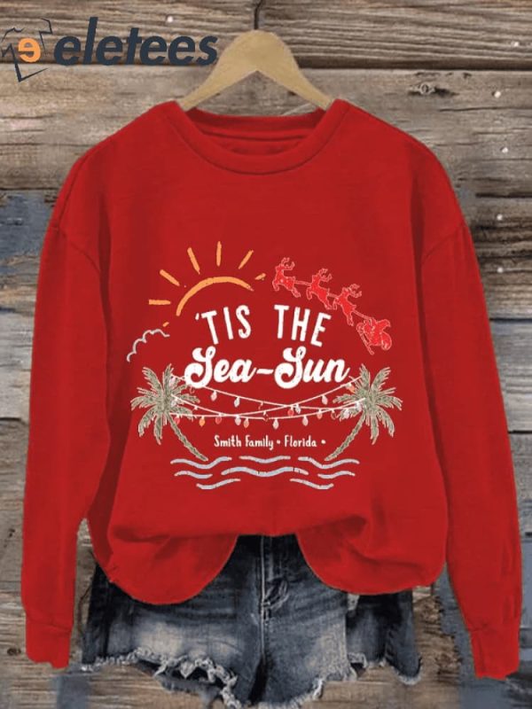 Women’s Tis The Sea Sun Print Long Sleeve Sweatshirt