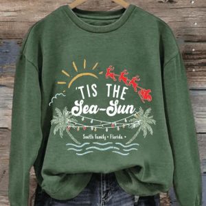 Womens Tis The Sea Sun Print Long Sleeve Sweatshirt1