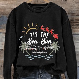 Womens Tis The Sea Sun Print Long Sleeve Sweatshirt3