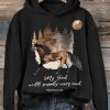 Women’s Western Faith My God Will Supply Every Need Horse Printed Hoodie