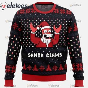 Xmas Ugly sweater Santa Claws Zoidberg Futurama Ugly Christmas Sweater