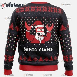 Xmas Ugly sweater Santa Claws Zoidberg Futurama Ugly Christmas Sweater1