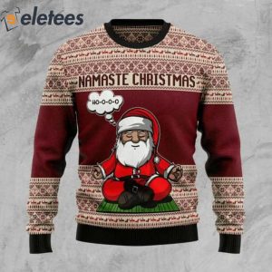 Yoga Santa Clause Namaste Christmas Ugly Sweater