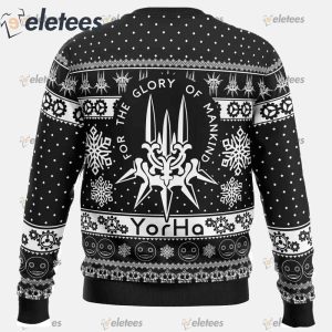Yorha Nier Automata Ugly Christmas Sweater1