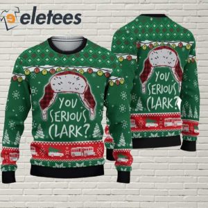 You Serious Clark Ugly Knitted Christmas Sweater 2