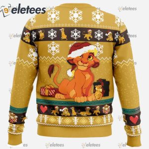 Young Simba The Lion King Ugly Christmas Sweater1