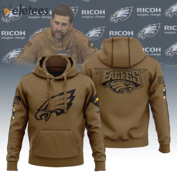 Eagles Coach Nick Sirianni Veterans Brown Hoodie