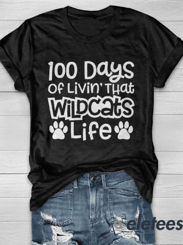 100 Days Of School Print Shirt