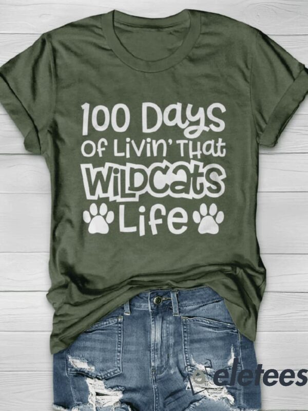 100 Days Of School Print Shirt