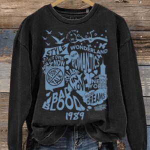 1989 Casual Print Sweatshirt