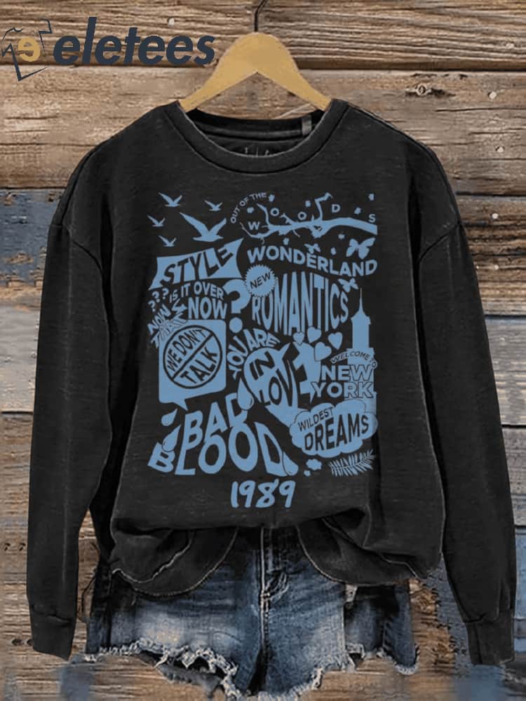 1989 Casual Print Sweatshirt