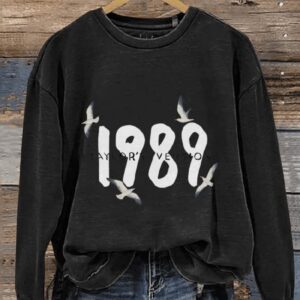 1989 Taylors Version Taylor Casual Print Sweatshirt