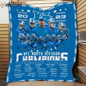 2023 NFC North Division Champs Lions Blanket 2