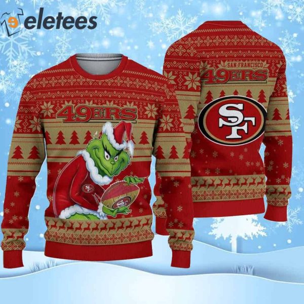 49ers Grnch Football Christmas Ugly Sweater