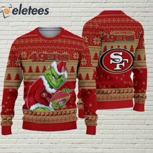 49ers Grnch Football Christmas Ugly Sweater 2