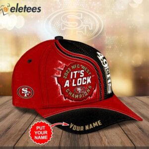 49ers Its A Lock 2023 NFC West Champions Personalized 3D Cap 2