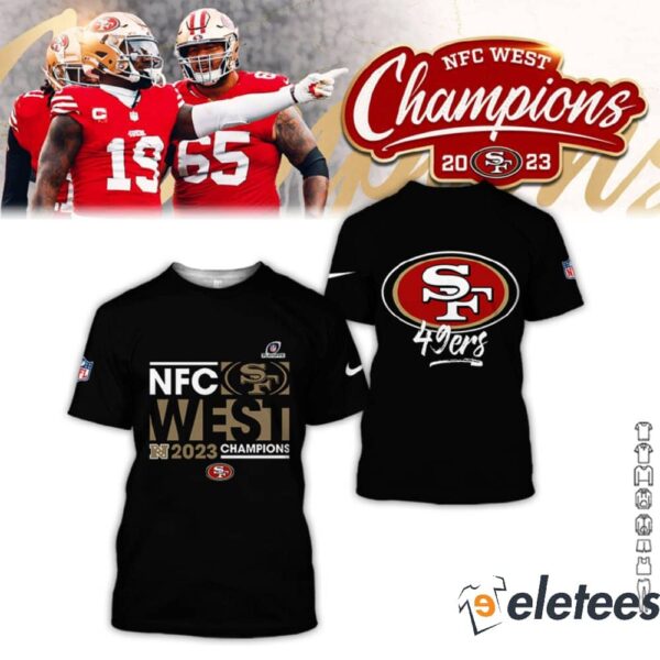 49ers NFC West Champions 2023 All Over Printed 3D Shirt