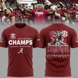 Alabama 2023 SEC Football Conference Champions 3D Shirt