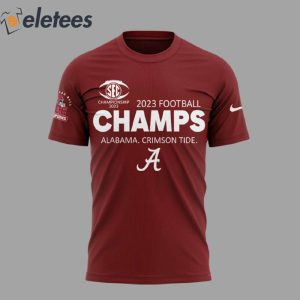 Alabama 2023 SEC Football Conference Champions 3D Shirt 2