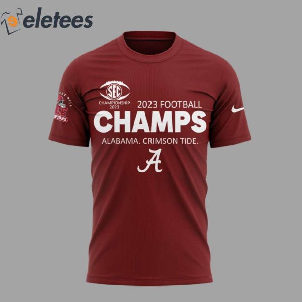 Alabama 2023 SEC Football Conference Champions 3D Shirt