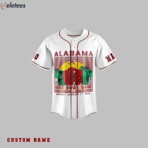 Alabama Rose Bowl Game Custom Name Baseball Jersey 2