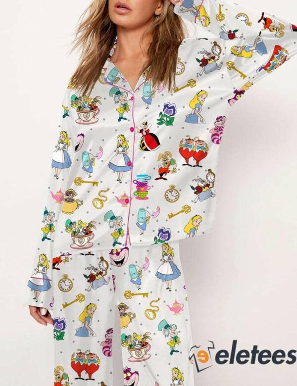 Alice In Wonderland Cartoon Pajama Set
