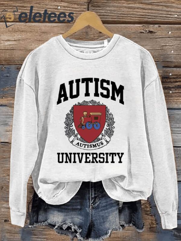 Autism Autismus University Casual Print Sweatshirt