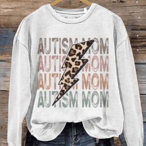 Autism Mama Autism Awareness Casual Print Sweatshirt1
