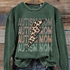 Autism Mama Autism Awareness Casual Print Sweatshirt2