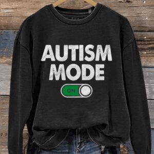 Autism Mode Art Print Pattern Casual Sweatshirt