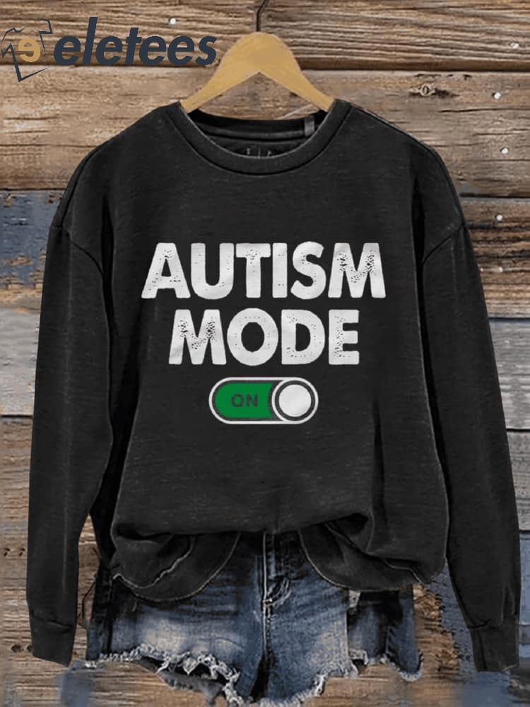 Autism Mode Art Print Pattern Casual Sweatshirt