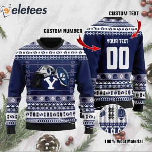 BYU Custom Name Number Personalized Knitted Ugly Christmas Sweater1