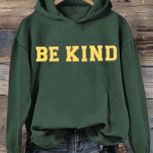 Be Kind Letter Print Casual Sweatshirt2