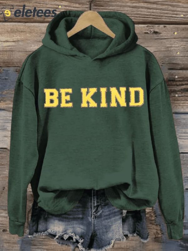 Be Kind Letter Print Casual Sweatshirt