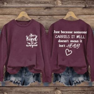 Be Kind To Everyone Letter Print Casual Sweatshirt2