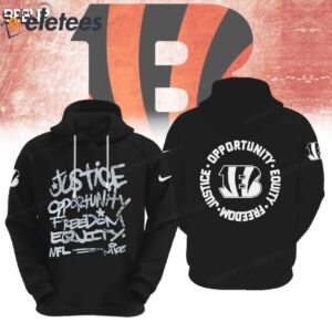 Bengals Justice Opportunity Equity Freedom Hoodie