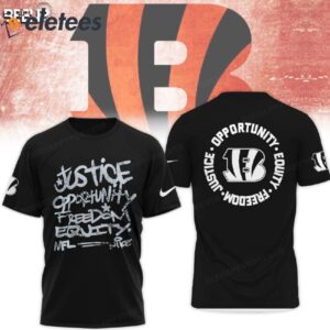 Bengals Justice Opportunity Equity Freedom Hoodie1