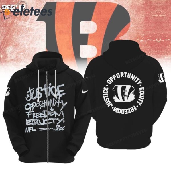 Bengals Justice Opportunity Equity Freedom Hoodie