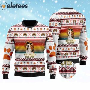 Best Beagle Dad Ever Ugly Christmas Sweater 2