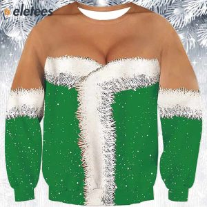 Big Boobs Green Ugly Christmas Sweater